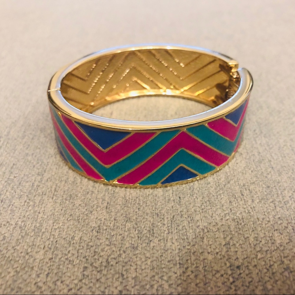 Metal multi-color hinge bangle bracaelet